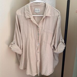 American Eagle Outfitters Light Tan Shirt